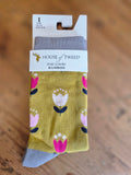 Ladies House of Tweed Bamboo Flower Socks