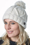 Black yak white bobble hat