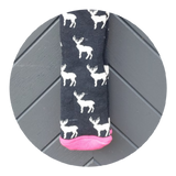LADIES BLACK DEER/STAG/WELLY/ FESTIVAL/ WALKING/HIKING SOCKS