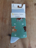 House of Tweed Green dog socks