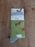 Ladies House of Tweed Farm Animals Bamboo Socks