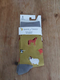 Ladies House of Tweed Farm Animals Bamboo Socks