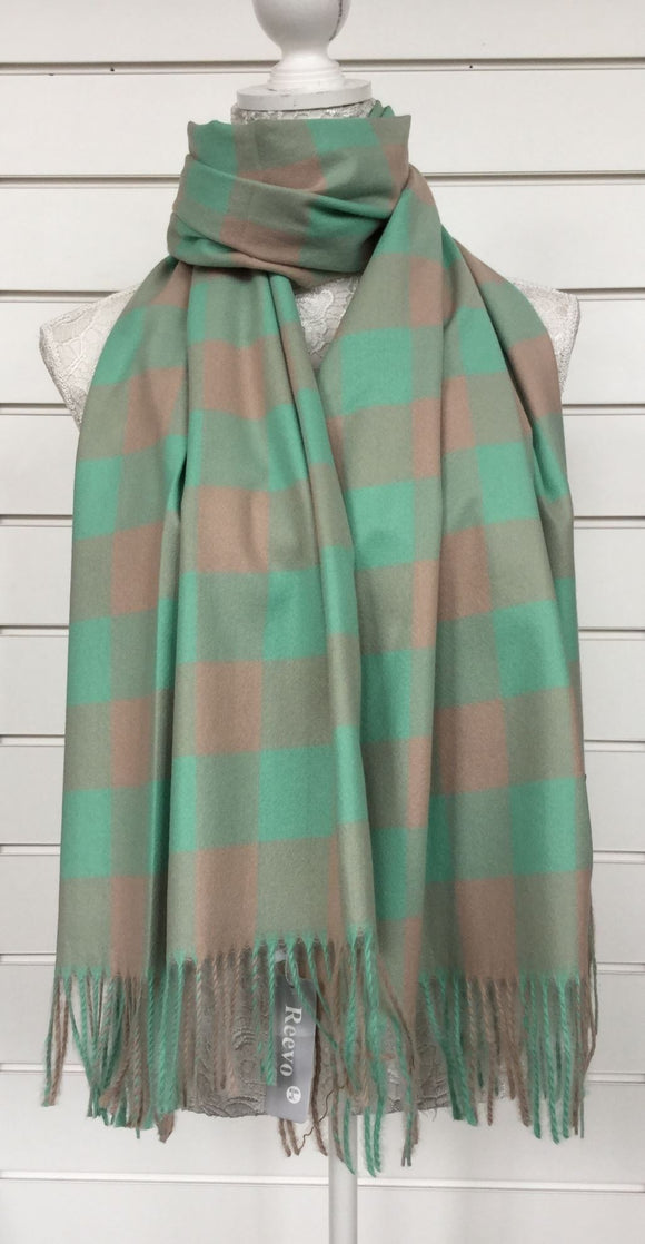Mint and Ash Rose Scarf