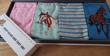 Gift Box of Four Ladies Cotton Socks by House of Tweed