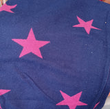Navy with Pink Star Scarf 
