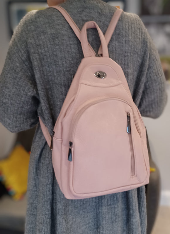 Pink Rucksack/Backpack/Crossbody Bag
