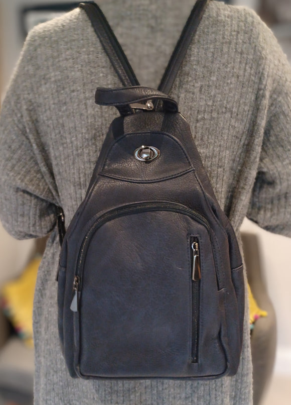 Navy Backpack/Rucksack/Crossbody Bag