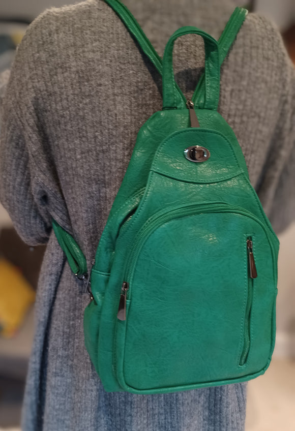 Green Backpack/Rucksack/Crossbody Bag