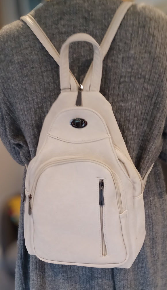White Backpack/Rucksack/Crossbody Bag