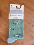 Ladies House of Tweed Horse Bamboo Socks