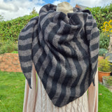 Large Striped Triangle Scarf