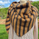 Large Striped Triangle Scarf