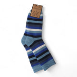 Mens Multi Striped Cosy Wool Blend Socks