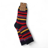 Mens Multi Striped Cosy Wool Blend Socks