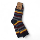 Mens Multi Striped Cosy Wool Blend Socks