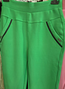 Green Scuba Leggings/Trousers with Pockets