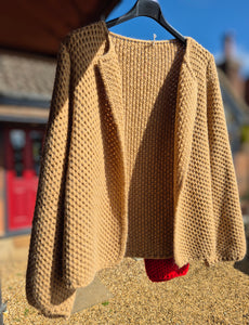 Red Waffle Cardigan