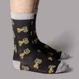 Black Tractor Bamboo Socks