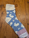 Blue Rabbit Cuff Socks