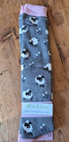 Grey with white sheep welly socks