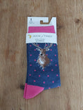 Women House of Tweed Stag Luxury Socks