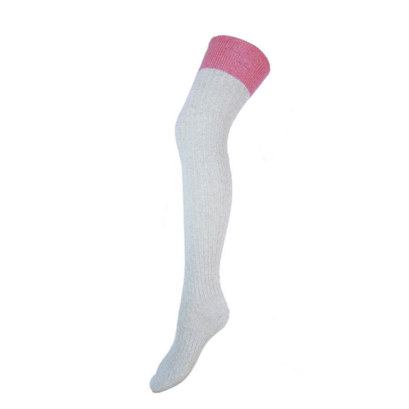 Joya cream over the knee socks 