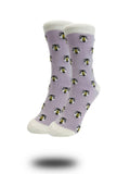 Light purple bamboo bee socks