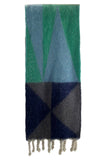 Navy and Green Blanket Scarf