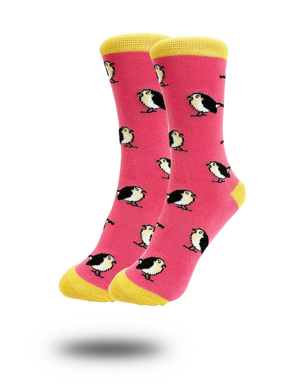 Pink bamboo robin socks