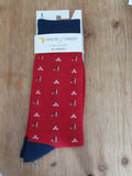 House of tweed red bamboo golf socks