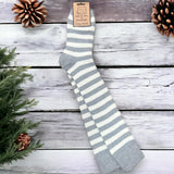 Grey Stripy Knee High Socks