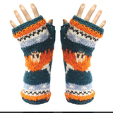Highland Cow Set 100% Wool, Bobble Hat and Wrist warmers