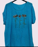 Turquoise Cotton Top