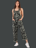 leopard Print Cotton Dungaree