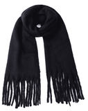 Black fluffy scarf 