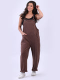 cotton brown dungarees