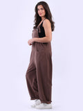 brown dungaree