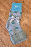 Ladies Heart Cuff Sock with Faux Fur Cuffs