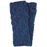 Hand Knitted Leaf Wrist Warmers