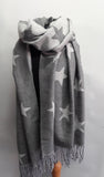 Grey star scarf 
