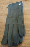 Faux Suede with Small Star Gloves