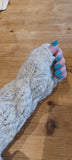 Hand Knitted Leaf Wrist Warmers