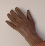 Plain Faux Suede Gloves