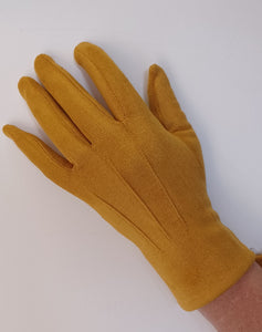 Plain Faux Suede Gloves