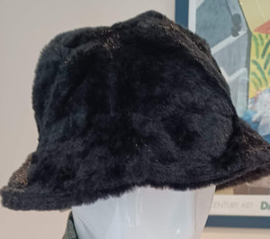 Plain Faux Fur Bucket Hats