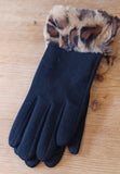 Two Tone Leopard Gloves