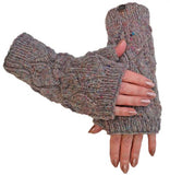 Hand Knitted Leaf Wrist Warmers