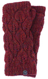 Hand Knitted Leaf Wrist Warmers