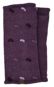 Hand Knitted French Knot Wrist Warmers