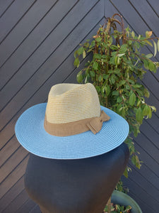Two Tone Panama Foldable Hat